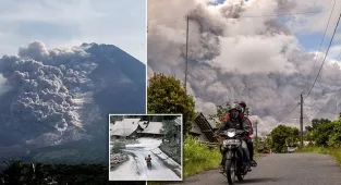 Horror moment Indonesia's Mount Merapi erupts leading to nearby panic