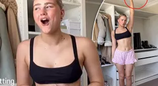 Influencer slices her finger in fan while filming a fashion reel