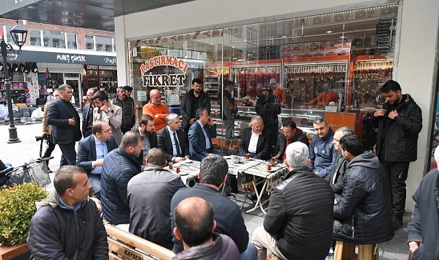 Kayseri protokolünden esnaf ziyareti