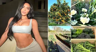 Kim Kardashian's garden tour! Star reveals she grows broccoli