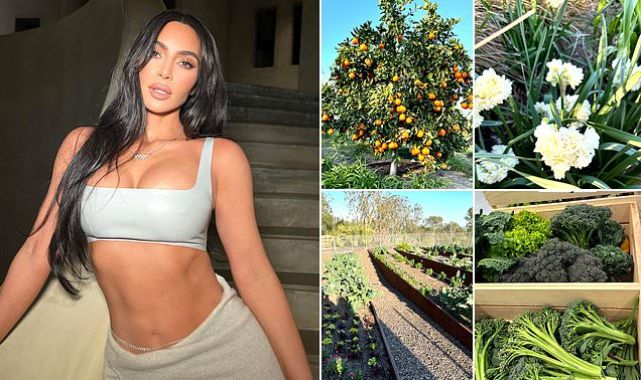 Kim Kardashian's garden tour! Star reveals she grows broccoli
