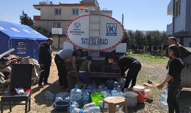 Konya Hatay'da temiz su ihtiyacını gideriyor