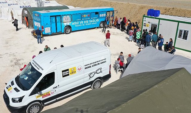 Konya'nın mobil ekipleri depremzedelere derman oluyor
