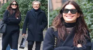 Leonardo DiCaprio's ex Camila Morrone enjoys lunch with Willem Dafoe