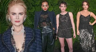 Lily James, Nicole Kidman, Kristen Stewart at Pre-Oscar Awards dinner
