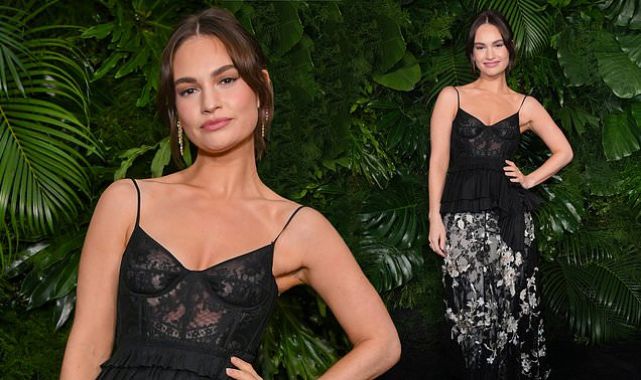 Lily James stuns at Chanel and Charles Pre Oscar Awards dinner