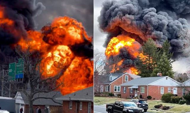 Maryland Gas tanker crash causes EXPLOSION setting homes on fire