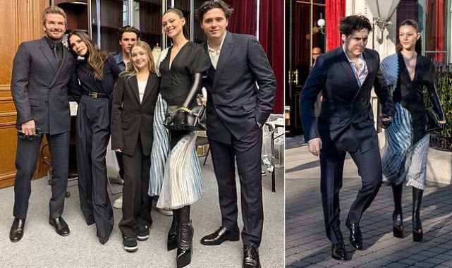 Nicola Peltz and Brooklyn Beckham head to Victoria's PFW show
