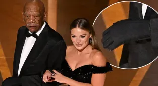 Oscars 2023: Morgan Freeman wears a satin glove on his paralyzed hand