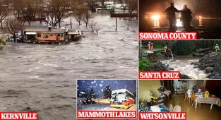 Pineapple Express dumps 13 INCHES of rain on California - killing one