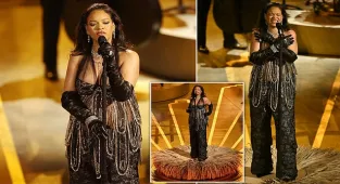 Pregnant Rihanna dazzles at Oscars 2023 with Lift Me Up performance