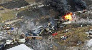 Railway CEO apologises for toxic train crash at US Senate hearing