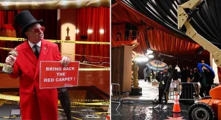 Raining on the Oscars parade: Ceiling leaks after torrential storms
