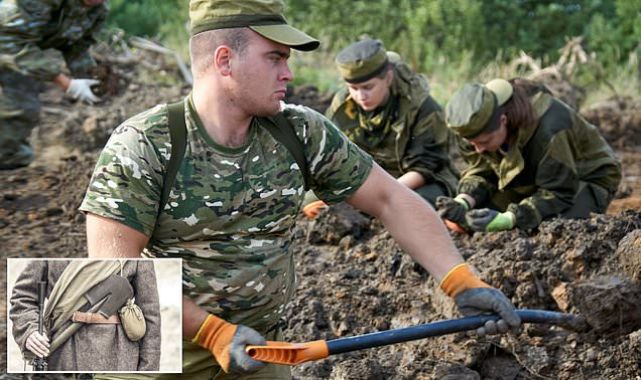 Russian troops are forced to use SHOVELS during combat in Ukraine