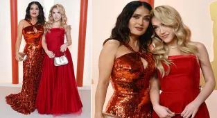 Salma Hayek and 15-year-old daughter Valentina stun at the 2023 Oscars