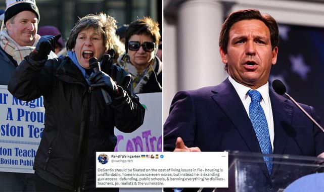 Teachers' union boss Randi Weingarten slams DeSantis in misspelt tweet
