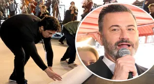 The Oscars red carpet goes CHAMPAGNE as it is rolled out