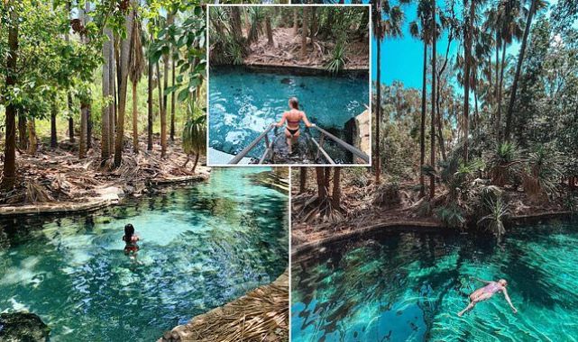 Travellers obsessed with turquoise naturally heated swimming hole