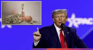 Trump says men are 'so lucky' for his 'baby bonuses' plan