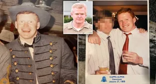 Wild-eyed Alex Murdaugh poses in Confederate uniform at frat party
