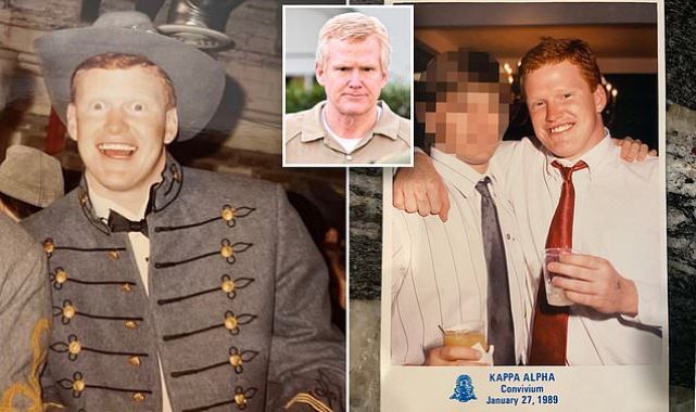 Wild-eyed Alex Murdaugh poses in Confederate uniform at frat party
