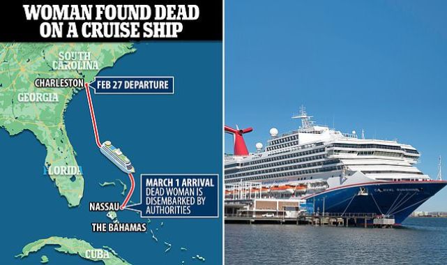 Woman found dead on cruise traveling from Bahamas to South Carolina