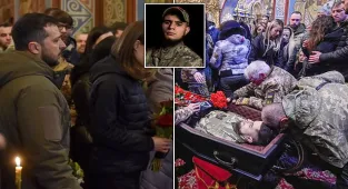 Zelensky and Finnish PM join mourners grieving for Ukraine hero