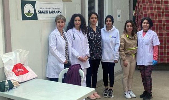 Bursa Osmangazi'den afet bölgesinde sağlık taraması