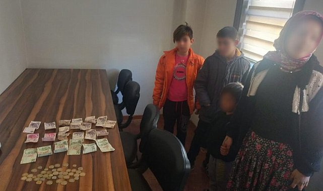 Düzce'de duygu sömürüsüne çocuklarını alet etti!