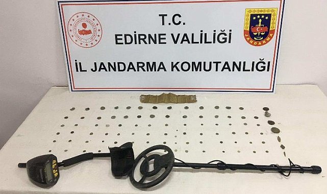 Edirne'de 93 adet sikke ele geçirildi