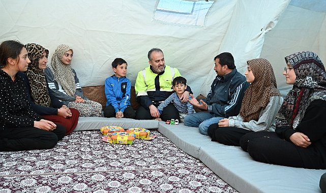 Hataylı afetzedelere Bursa morali