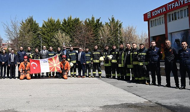 Konya Makedonyalı itfaiyecileri eğitti