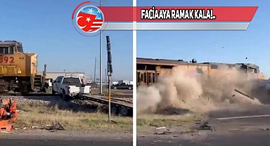 Texas’ta, Yük Treni Raylardaki Aracı Biçti