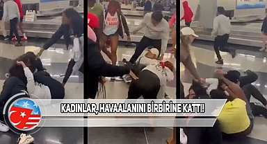 Chicago'da Havalimanında Saç Saça Kadın Kavgası