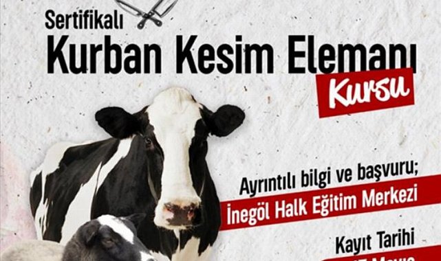 İnegöl'de kurban kesim kursu başlıyor