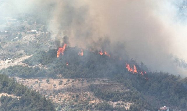 Hatay Antakya'daki yangına müdahale sürüyor