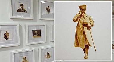 Eşi benzeri görülmemiş bir çalışma: Microart sanatçısından Türk kahvesiyle 'Atatürk' sergisi