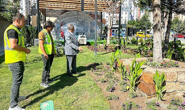 Kayseri Talas'ta Mevlana Meydanı'nda geri sayım