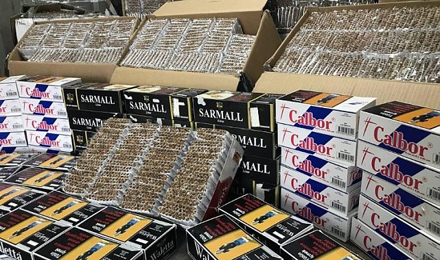 Düzce'de on binlerce tütün dolu makaronlar ele geçirildi