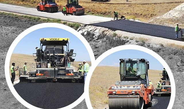 Emek ve Bağrıaçık yollarına sıcak asfalt