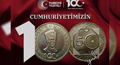 Cumhuriyetin 100. yılına özel: 5TL’lik hatıra parası basıldı