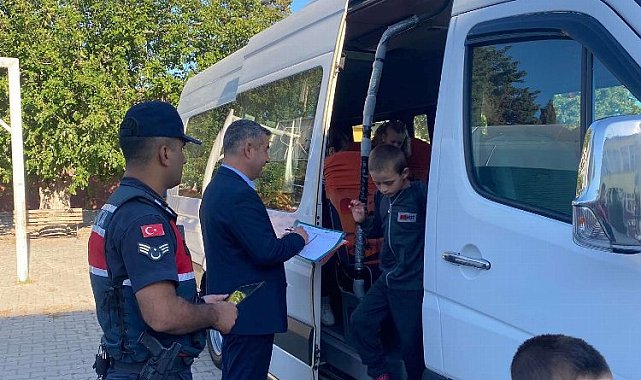 Mecidiye öğrenci servislerine Jandarma denetimi
