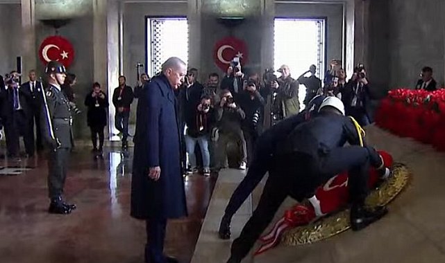 Devlet erkanı Anıtkabir'de