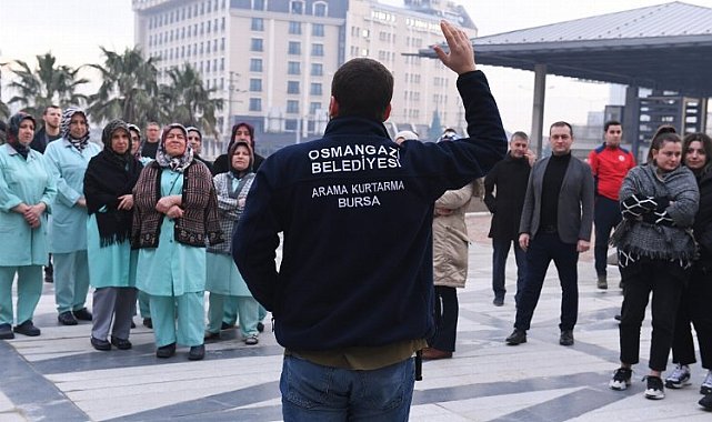 Bursa Osmangazi'de deprem ve yangın tatbikatı yapıldı