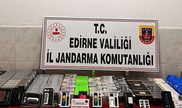Enez'de kaçak elektronik sigara ele geçirildi