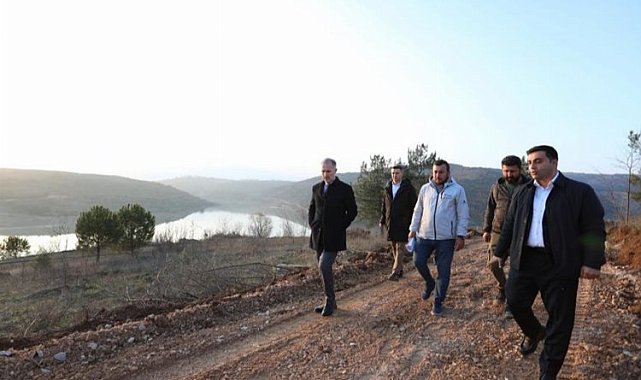 İnegöl Millet Bahçesi'nde yol çalışmaları sürüyor