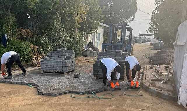 Manisa'da 12 milyon TL'lik yatırımda üstyapı sürüyor