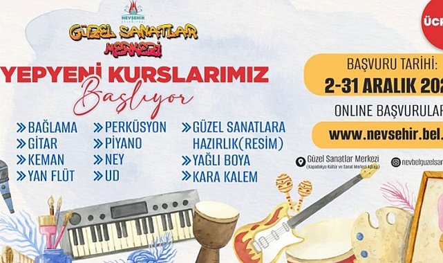 Nevşehir Güzel Sanatlar Merkezi'nde kayıtlar başladı