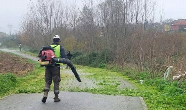 Sakarya'da bisiklet yollarında kış temizliği