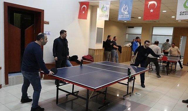 Çayırova'da birimler arası masa tenisi heyecanı